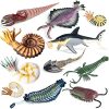 11 PCS Ancient Marine Animal Figures Toy, Prehistoric Cambrian Sea Creature Animal