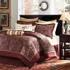 12 Piece Bed in a Bag Luxury Textured Polyester Jacquard Comforter Set Cal King Size