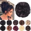 2 PCS Hair Bun Extensions Messy Curly Hair Scrunchies Hairpieces Synthetic Donut Updo