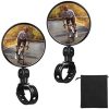 2 Pieces Bike Mirror Cycling Rear Mirror Adjustable 360 Degree Rotatable Rearview