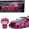 2002 Nissan 2002 Nissan Skyline GT-R with Hello Kitty, Hello Kitty - Jada Toys 31613