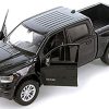 2019 RAM 1500 Laramie Crew Cab Pickup Truck Black 1/24 Diecast Model Car by Motormax