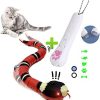 2PC Cat Toy Snake for Cat Dog, Smart Sensing Snake Rechargeable, Automatically Sense