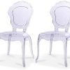 2xhome - Belle Style Ghost Chair Ghost Armchair Dining Room Chair - Armchair Lounge