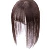 3" x 4.3" Crown Topper Human Hair for Women with 3D Air Bangs, Clip in Hair Toppers