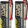 3S Lipo Battery POVWAY 5200mAh 11.1V 50C RC Battery with Deans T Plug Hardcase
