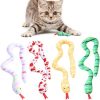 4 Pack Snake Cat Catnip Toys, Cat Teething Chew Toy for Indoor Cats, Interactive Cat