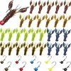 40 Pieces Crawfish Soft Plastic Lure with Shroom Fishing Jigs Fishing Lures Finesse