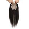 4"x4" Silk Base Clip in Human Hair Top Hairpieces, Free Part Hair Topper for Women,