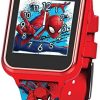 Accutime Kids Marvel Spider-Man Red Educational Learning Touchscreen Smart Watch Toy