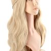 Acecharming Long Platinum Blonde Wigs Braid Women, Girl's Charming Synthetic Party