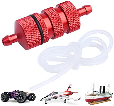 Aluminum RC Fuel Filter and Silicone Tubing for Nitro Powered RC Car RC Airplane