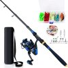 AlwaysGO Fishing Rod and Reel Combos with Fishing Line, Lures Kit and Carrier Bag for