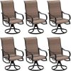 Amopatio High Back Patio Dining Chairs Set of 6，All Weather Swivel Patio Chairs,