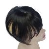 Anemone Hair Human Hair Toppers Toupee Clip In Top Crown With 3D Air Bangs For Women