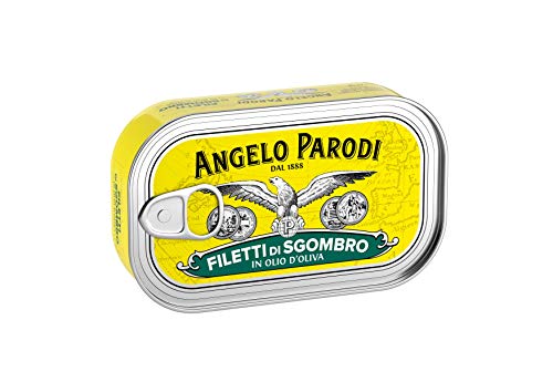 Angelo Parodi Mackerel Fillets in Pure Olive Oil | 10 Pack | Imported from Italy |