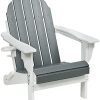 Aoodor Folding Adirondack Chair Patio Chair Outdoor Weather Resistant Painted for