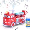ArtCreativity Bubble Blowing Fire Engine Toy Truck for Kids - Awesome Light Up LED