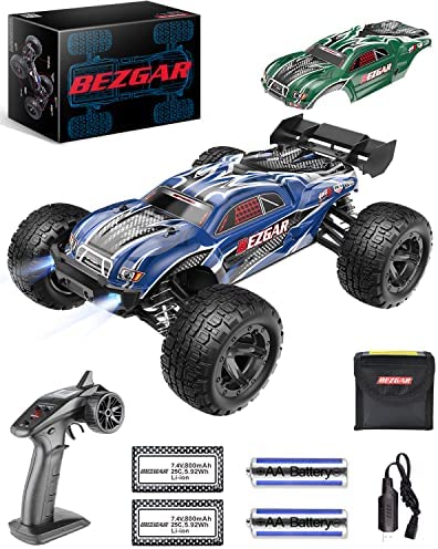 BEZGAR HM162 Hobby Grade 1:16 Scale Remote Control Truck, 4WD Top Speed 40+ Kmh All