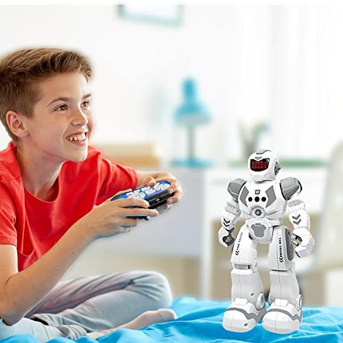 BIBIELF Robot Toys for Kids, RC Programmable Robot Toys for Boy with Infrared Gesture