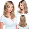 BLONDE UNICORN Strawberry Blonde Wigs for Women Natural Side Part Straight Hair Wig