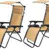 BTEXPERT CC5044BG-2 Zero Gravity Chair Lounge Outdoor Pool Patio Beach Yard Garden
