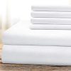 BYSURE Hotel Luxury Bed Sheets Set 6 Piece(King, White) - Super Soft 1800 Thread