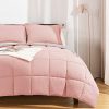 Basic Beyond 100% Washed Microfiber Comforter Set Queen Size - Pink and Grey