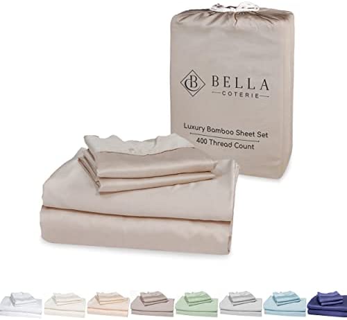 Bella Coterie Luxury Queen Bamboo Sheet Set | Organically Grown | Ultra Soft |