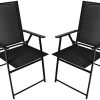 Bigroof Outdoor Patio Dining Chairs Folding Chairs Set of 2, Outdoor Sling Portable