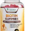Biotin Gummies 10,000mcg Extra Strength Formula for Hair, Skin, and Nails - Premium