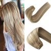 Blonde Highlights Sew in Weft Hair Extensions Human Hair Weave Bundles Real Remy Hair