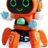 Boley Pioneer Dancing Robot in Orange - Walking Dancing Electronic Robot Toy for Kids