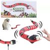 CJXHDYS Infrared Induction Snake Cat Toys, auto Sleep Toy Snake Smart Obstacle