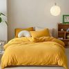 CLOTHKNOW Mustard Yellow Comforter Set King Turmeric Bedding Comforter Set Yellow
