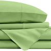 COTTON SHEET 400-Thread-Count Egyptian Cotton Bed Sheets Sage Solid Queen Sheet Set,