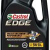 Castrol 03084C Edge 5W-30 Advanced Full Synthetic Motor Oil, 5 Quart