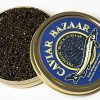 Caviar Bazar Beluga Hybrid Caviar- Superior Black Caviar Huso Baerii Sturgeon Eggs.