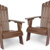 Cecarol Oversized Adirondack Chairs Set of 2, Each Chair is Packed Separately, Fire