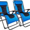Cecarol XL Oversized Reclining Patio Chair Set of 2, Zero Gravity Outdoor Lounge