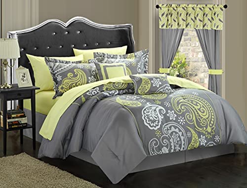 Chic Home Olivia 20-Piece Comforter Reversible Paisley Print Complete Bed in a Bag