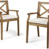 Christopher Knight Home 304680 Peter | Outdoor Acacia Wood Dining Chair Set of 2,