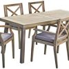 Christopher Knight Home 305777 Justin Outdoor 7 Piece Acacia Wood Dining Set, Teak,