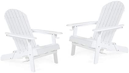 Christopher Knight Home 312851 Cecilia Outdoor Acacia Wood Folding Adirondack Chairs