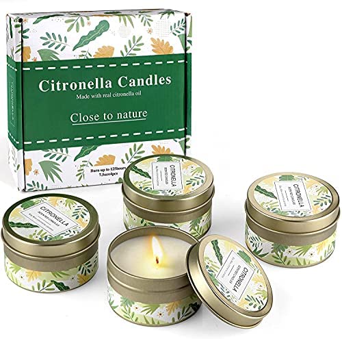 Citronella Candles Outdoor Large, 4 Pack Citronella Candle Outdoor, Long Lasting