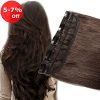 Clip in Hair Extensions Human Hair Clip in Remy Hair for Women Long Straight Natural