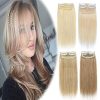 Clip in Remy Hair Piece Human Hair Invisible Hairpin Hairpiece for Women with