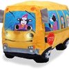 Cuddle Barn | Wheelie 8" School Bus Singing Stuffed Animal Plush Toy | Mouth Moves