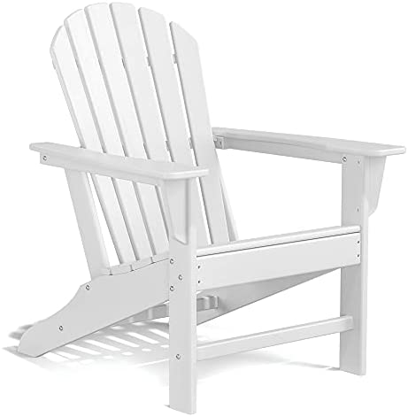 DAILYLIFE HDPE Adirondack Chair, Patio Outdoor Chairs, Plastic Resin Deck Chair,