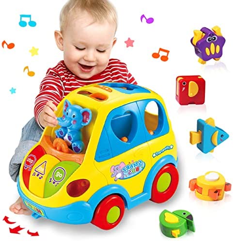 DUMMA Baby Toys 12-18 Months Musical Bus Toys for 1 2 3 4+Year Old Boys Girls